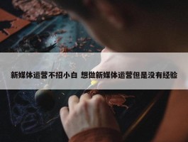 新媒体运营不招小白 想做新媒体运营但是没有经验