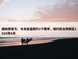 摩纳哥官方：与戈洛温续约3个赛季，续约后合同期至2029年6月