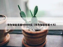 华为智能家居99999元（华为智能家居十万）