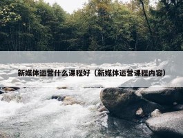 新媒体运营什么课程好（新媒体运营课程内容）