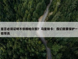 是否必须证明不依赖帕尔默？马雷斯卡：我们需要保护一些球员