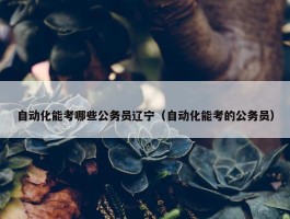 自动化能考哪些公务员辽宁（自动化能考的公务员）