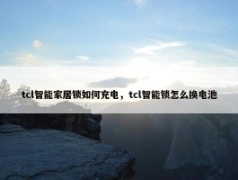 tcl智能家居锁如何充电，tcl智能锁怎么换电池