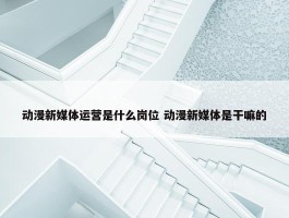 动漫新媒体运营是什么岗位 动漫新媒体是干嘛的