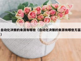 自动化决策的来源有哪些（自动化决策的来源有哪些方面）