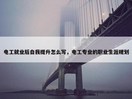 电工就业后自我提升怎么写，电工专业的职业生涯规划