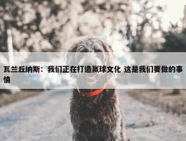 瓦兰丘纳斯：我们正在打造赢球文化 这是我们要做的事情