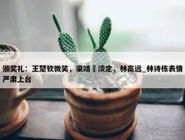 颁奖礼：王楚钦微笑，梁靖崑淡定，林高远_林诗栋表情严肃上台