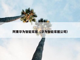 阿里华为智能家居（华为智能家居公司）