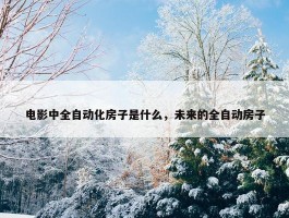 电影中全自动化房子是什么，未来的全自动房子