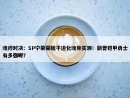 魂师对决：SP宁荣荣躯干进化魂骨实测！新晋铠甲勇士有多强呢？