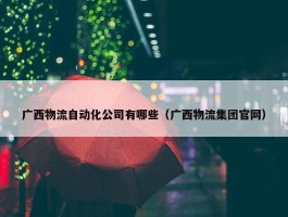 广西物流自动化公司有哪些（广西物流集团官网）