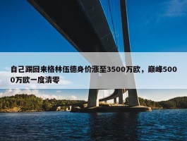 自己踢回来格林伍德身价涨至3500万欧，巅峰5000万欧一度清零