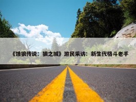 《饿狼传说：狼之城》游民采访：新生代格斗老手