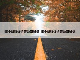 哪个新媒体运营公司好做 哪个新媒体运营公司好做