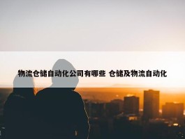 物流仓储自动化公司有哪些 仓储及物流自动化