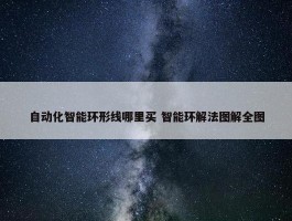 自动化智能环形线哪里买 智能环解法图解全图