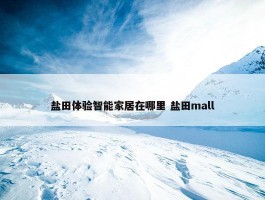 盐田体验智能家居在哪里 盐田mall