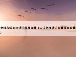 怎样在学习中认识提升自我（应该怎样认识自我提高自我）