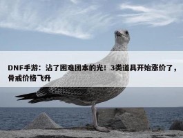 DNF手游：沾了困难团本的光！3类道具开始涨价了，骨戒价格飞升