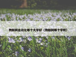 物联网自动化哪个大学好（物联网哪个学院）