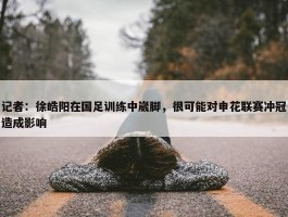 记者：徐皓阳在国足训练中崴脚，很可能对申花联赛冲冠造成影响