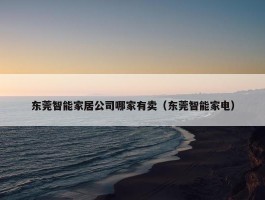 东莞智能家居公司哪家有卖（东莞智能家电）