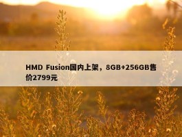 HMD Fusion国内上架，8GB+256GB售价2799元