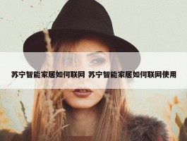 苏宁智能家居如何联网 苏宁智能家居如何联网使用