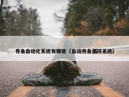 养鱼自动化系统有哪些（自动养鱼循环系统）