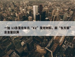 一加 13首发京东方“X2”发光材料，新“东方屏”含金量拉满