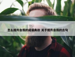 怎么提升自我的成语典故 关于提升自我的古句