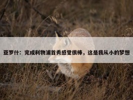 亚罗什：完成利物浦首秀感觉很棒，这是我从小的梦想