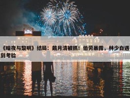 《暗夜与黎明》结局：戴月清被抓！伯劳暴露，林少白遇到考验