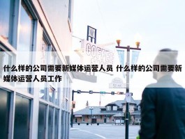 什么样的公司需要新媒体运营人员 什么样的公司需要新媒体运营人员工作