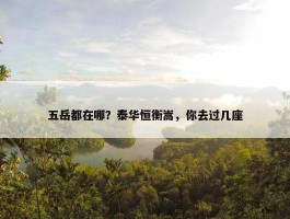 五岳都在哪？泰华恒衡嵩，你去过几座