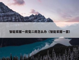 智能家居一房变二房怎么办（智能家居一套）