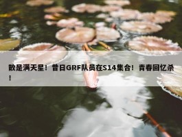 散是满天星！昔日GRF队员在S14集合！青春回忆杀！