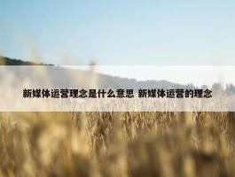 新媒体运营理念是什么意思 新媒体运营的理念