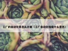 工厂的自动化率怎么计算（工厂自动化程度什么意思）