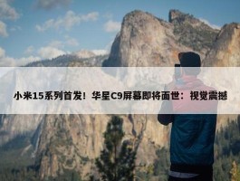 小米15系列首发！华星C9屏幕即将面世：视觉震撼