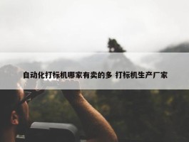 自动化打标机哪家有卖的多 打标机生产厂家