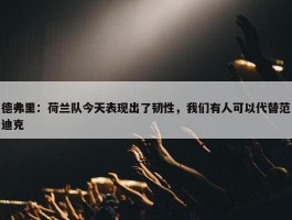 德弗里：荷兰队今天表现出了韧性，我们有人可以代替范迪克