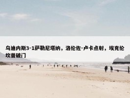 乌迪内斯3-1萨勒尼塔纳，洛伦佐-卢卡点射，埃克伦坎普破门