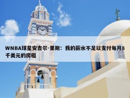 WNBA球星安吉尔-里斯：我的薪水不足以支付每月8千美元的房租