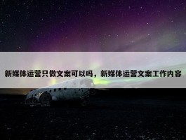 新媒体运营只做文案可以吗，新媒体运营文案工作内容