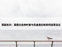 莱因克尔：英格兰选帅时曾与瓜迪奥拉和安切洛蒂谈过