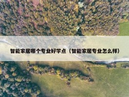 智能家居哪个专业好学点（智能家居专业怎么样）