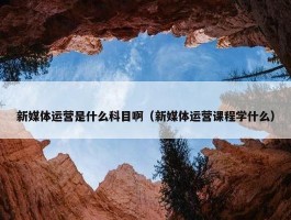 新媒体运营是什么科目啊（新媒体运营课程学什么）