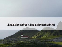 上海足球教练培训（上海足球教练培训机构）